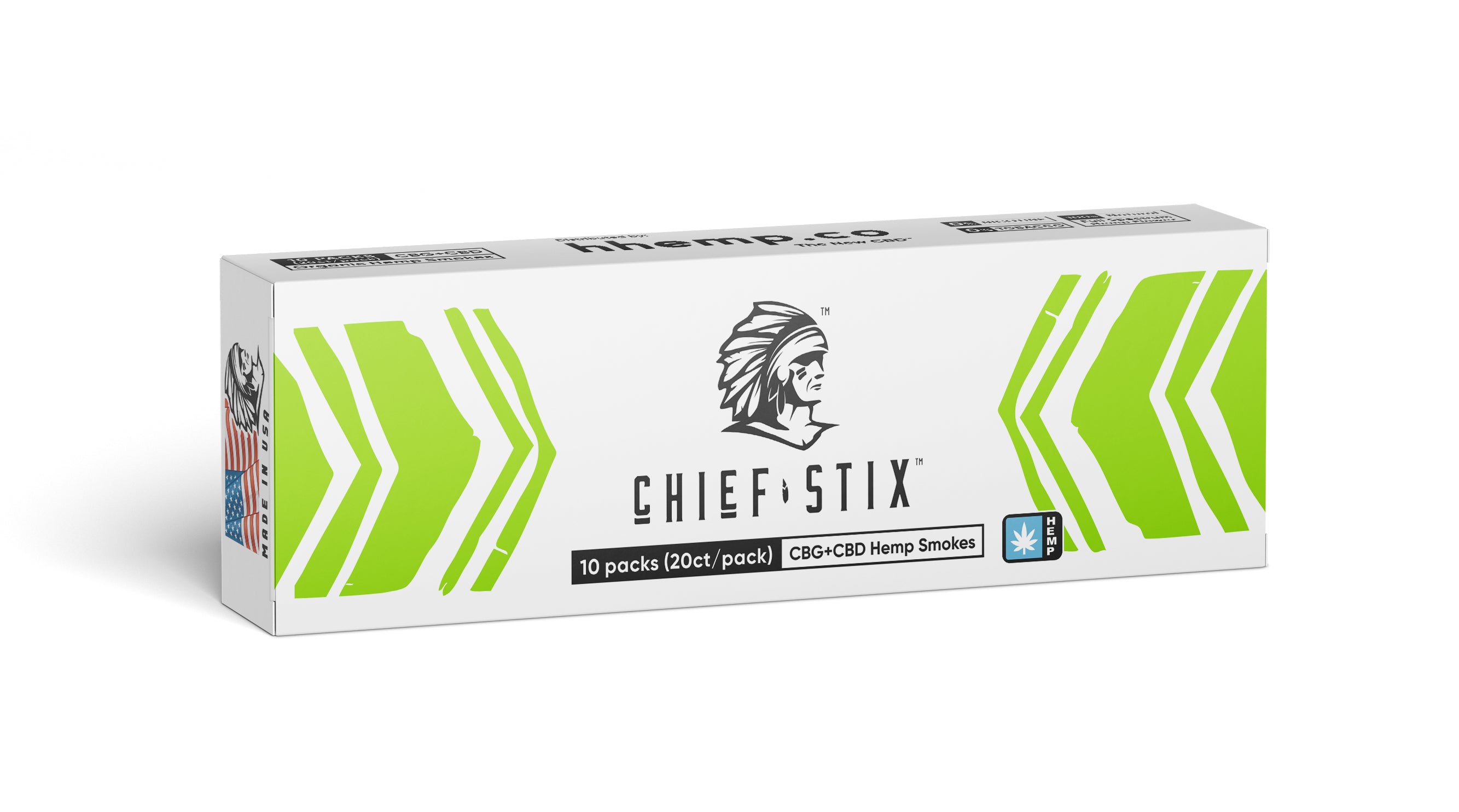 Chief Stix CBG+CBD Hemp Smokes Regular (10ct) - Carton