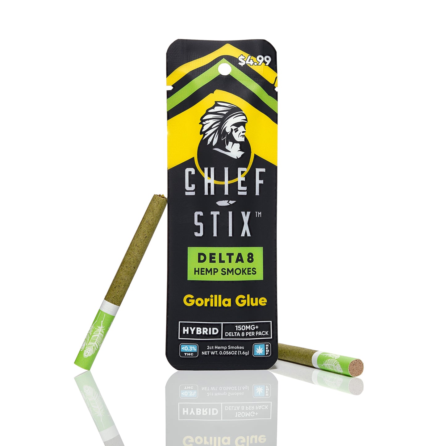 Chief Stix Delta 8 Hemp Smokes 2ct Pouch - (45ct Tub)
