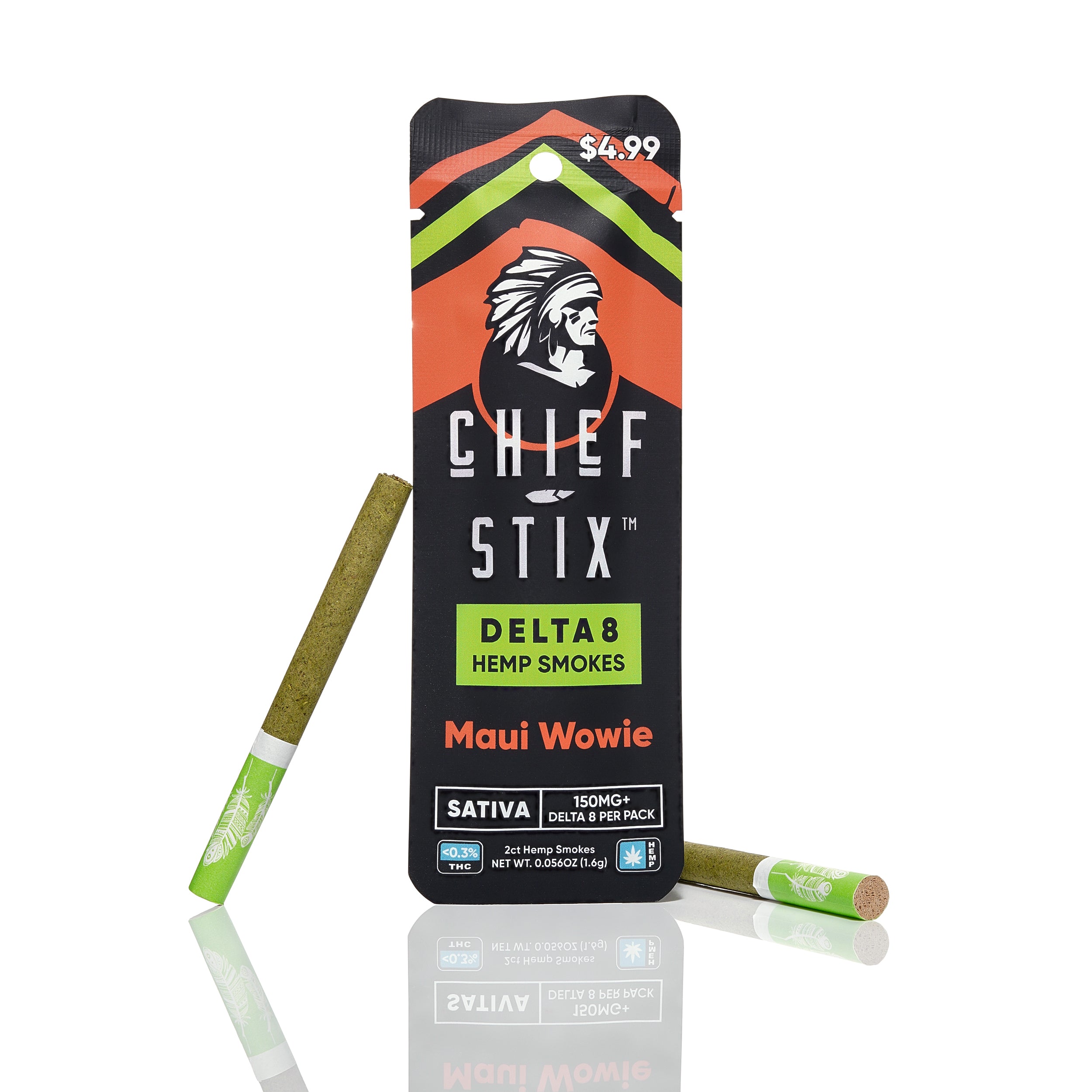 Chief Stix Delta8 Hemp Smokes 2ct Pouch Container (45ct) - Tub