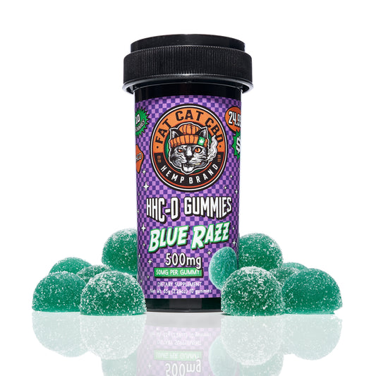 Fat Cat HHCO 500mg 10pk Blue Razz Gummies - (12ct Box)