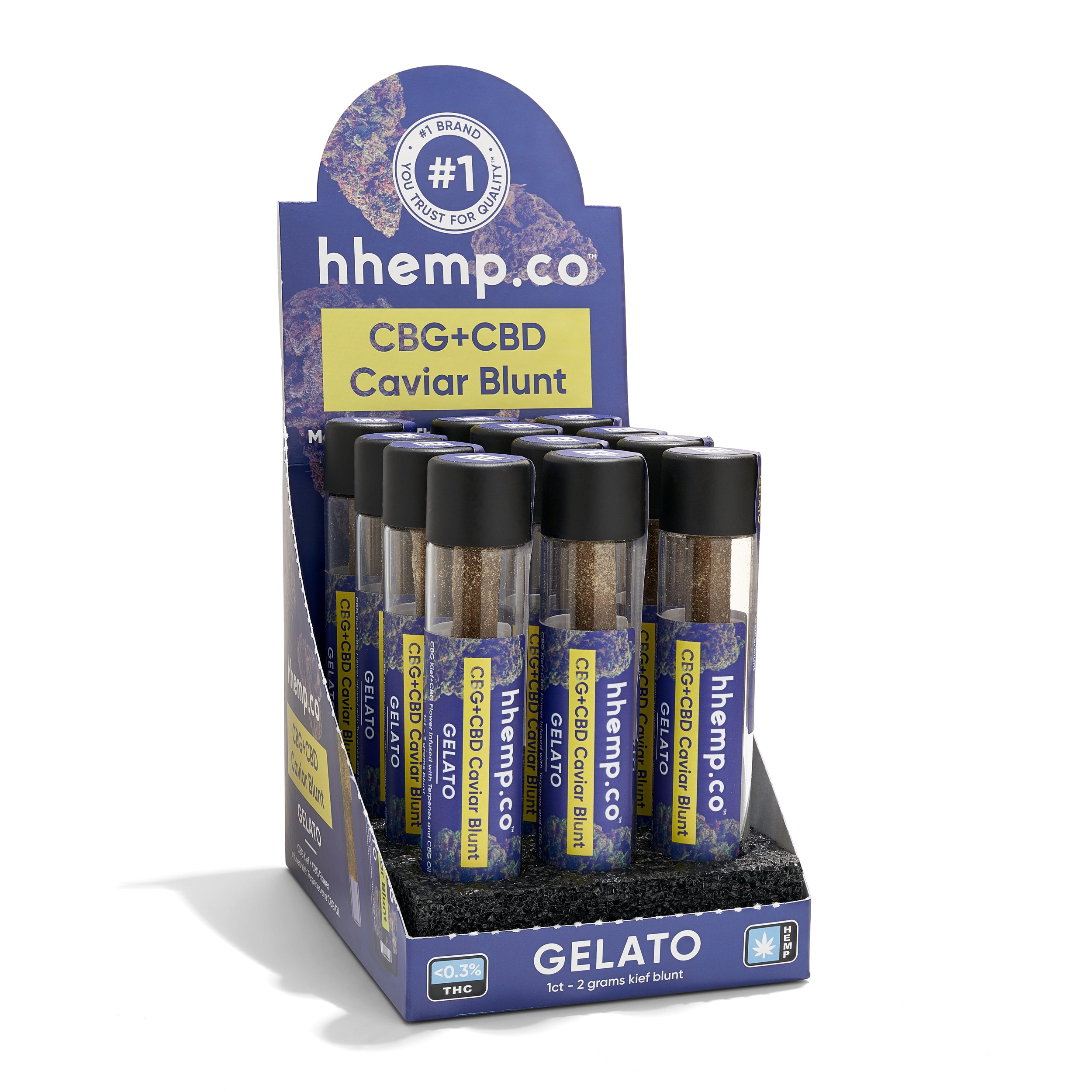 CBG+CBD 2g Kief Blunt - Gelato (12ct) - Box