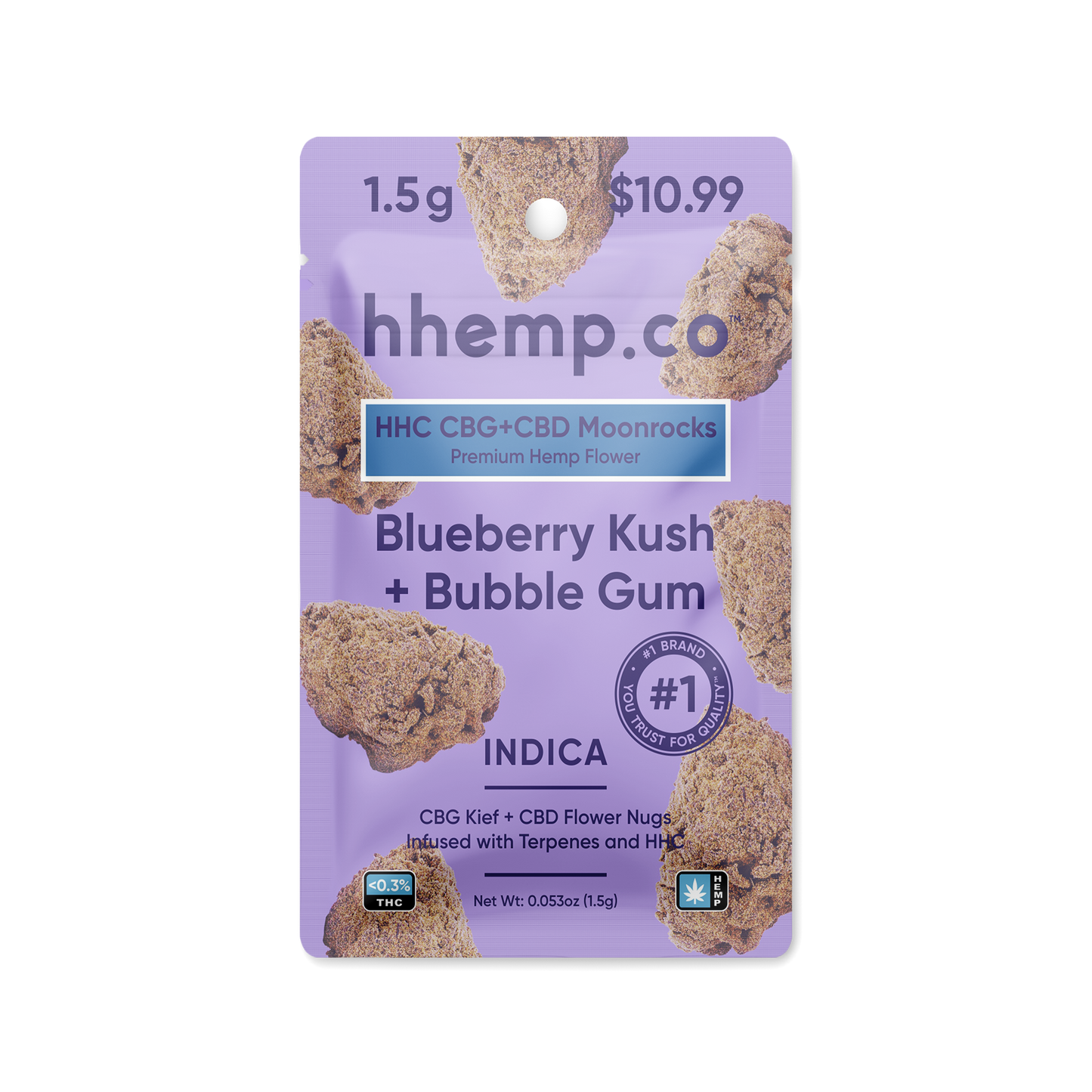 hhemp.co HHC 1.5g Moonrocks Pouch Container Mix Red V2 (30ct) - Tub